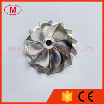 China GT28 reverse 51.80/68.01mm 7+7 blades high performance turbo milling/alumimun 2618 /billet compressor wheel supplier