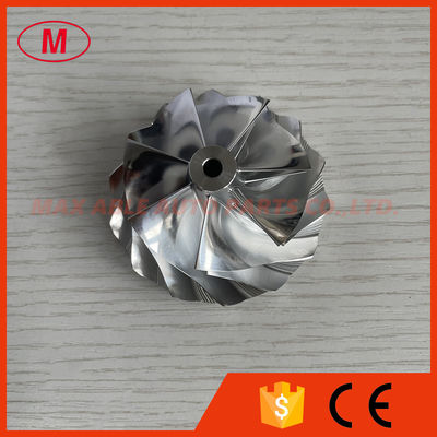 GT15-25 52.50/68.00mm 7+7 blades turbo milling/aluminum 2618/billet compressor wheel