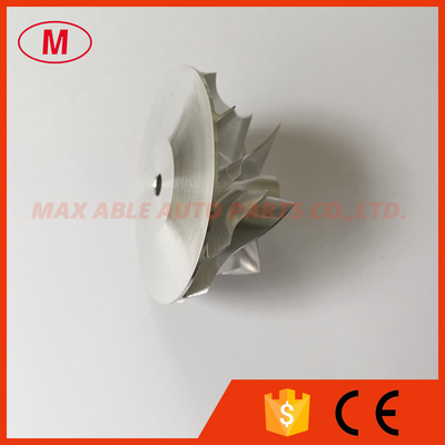 GT2872 47.00/63.00mm 6+6 blades Turbo milling/aluminum 2618/billet compressor wheel