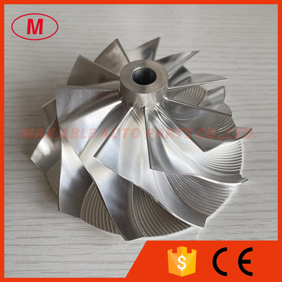 6418-4 75.83/102.75mm 11+0 blades bore :9.99mm racing turbocharger milling/aluminum 2618/billet compressor wheel
