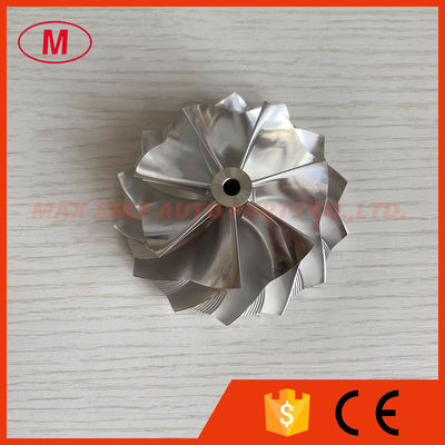 CUSTOM reverse 7+7 blades 59.00/76.00mm High performance Turbo Billet/milling/aluminum 2618 compressor wheel