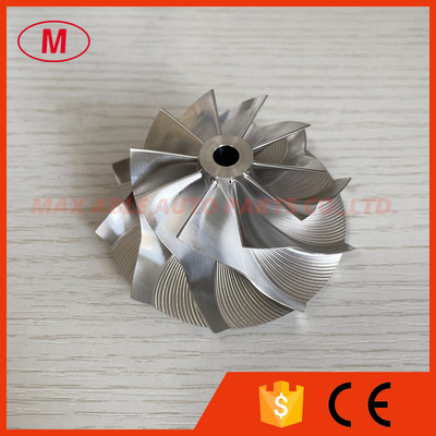 TB3403 forward 10+0 blades 48.55/69.00mm high performance Turbocharger milling/aluminum 2618/billet compressor wheel