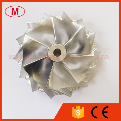 T51RSPL 76.71/102.33mm 7+7 blades high performance racing Turbocharger milling/aluminum 2618/billet compressor wheel