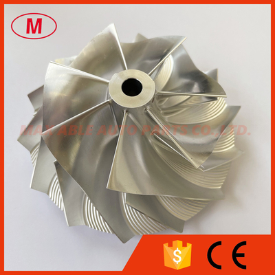 T51RSPL 76.71/102.33mm 7+7 blades high performance racing Turbocharger milling/aluminum 2618/billet compressor wheel