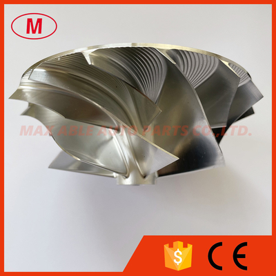T51RSPL 76.71/102.33mm 7+7 blades high performance racing Turbocharger milling/aluminum 2618/billet compressor wheel