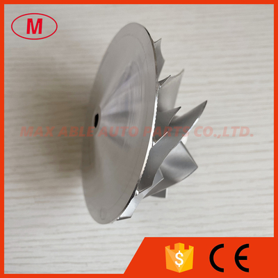 HE451 7+7blades 66.87/93.00mm turbo milling/aluminum 2618/billet compressor wheel