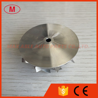 TD03 forward 37.50/48.00mm 11+0blades Point Milling Snake Curve,Twisted Blade Performance Turbo billet compressor wheel