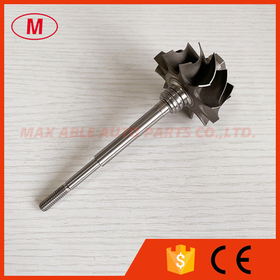 GT2554R/GT2560R 41.70/53.00mm 11 blades ball bearing Turbo turbine wheel shaft / turbine shaft&wheel 6.45mm tip height