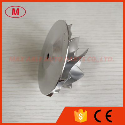 GTX3576 58.26/76.45mm 7+7 blades Turbocharger Milling/aluminum 2618/billet compressor wheel