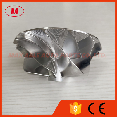 GTX3576 58.26/76.45mm 7+7 blades Turbocharger Milling/aluminum 2618/billet compressor wheel