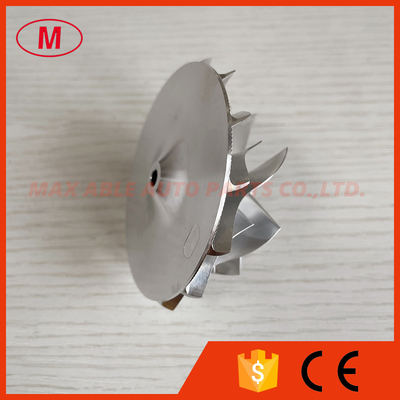 GT15-25 53.20/70.98mm 7+7 blades high performance aluminum 2618/milling/billet compressor wheel