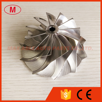 GTX3582 reverse 9833-2 62.45/82.36mm 11+0 blades high performance turbo milling/aluminum 2618/billet compressor wheel