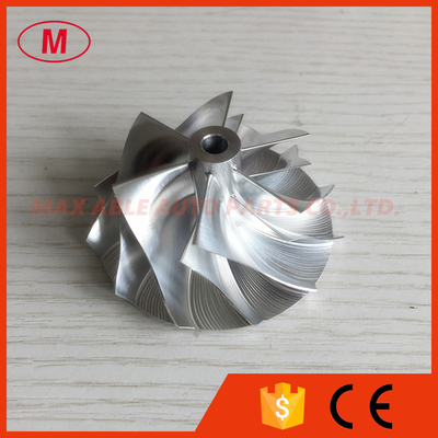 RHF5H 43.26/56.00mm 6+6blades High performance turbo milling/aluminum 2618/billet compressor wheel for VF38/VF40/VF54
