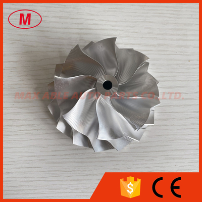 GT35 72.00/88.00mm 8+8 blades Point Milling Snake Curve turbo milling/aluminum 2618/billet compressor wheel