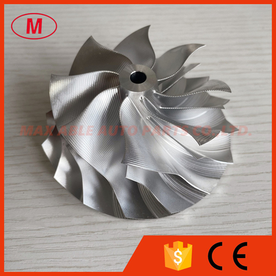 GT35 72.00/88.00mm 8+8 blades Point Milling Snake Curve turbo milling/aluminum 2618/billet compressor wheel