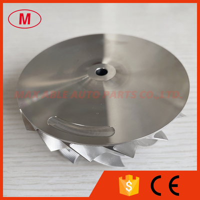 GT35 72.00/88.00mm 8+8 blades Point Milling Snake Curve turbo milling/aluminum 2618/billet compressor wheel