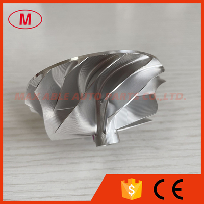 G25-660 reverse 54.28/67.40mm 7+7Blades point milling turbo aluminum 2618/Milling/billet compressor wheel for 858161-500