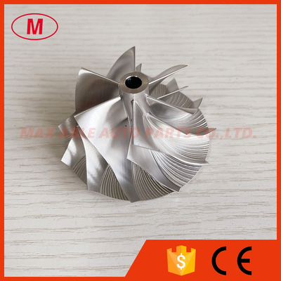 RHF55 48.62/65.00mm 6+6 blades high performance Turbocharger milling/aluminum 2618/billet compressor wheel