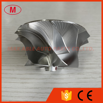 RHF55 48.62/65.00mm 6+6 blades high performance Turbocharger milling/aluminum 2618/billet compressor wheel