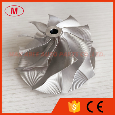 custom reverse 56.00/68.01mm 9+0 blades Point Milling,Snake Curve, Performance Turbo milling/billet compressor wheel