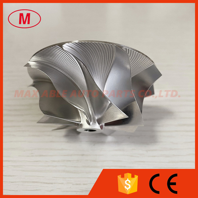 RHF55 52.56/68.01mm 9+0 Blades milling/aluminum 2618/billet compressor wheel collar:10.00mm