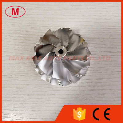 GT35 forward 68.00/85.00mm 8+8 blades Point Milling Snake Curve Turbocharger aluminum 2618/Billet compressor wheel