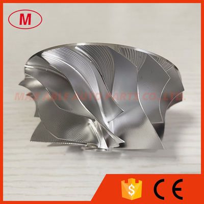GT35 forward 68.00/85.00mm 8+8 blades Point Milling Snake Curve Turbocharger aluminum 2618/Billet compressor wheel