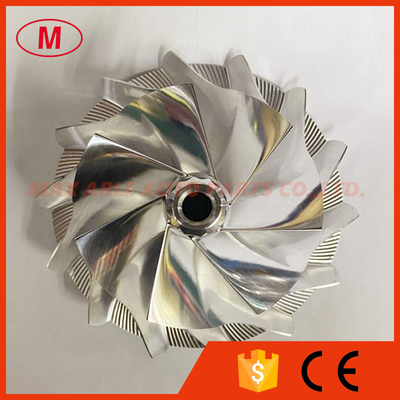 S400 76.00/107.00mm 7+7 blades turbo milling/Aluminum 2618/billet compressor wheel 