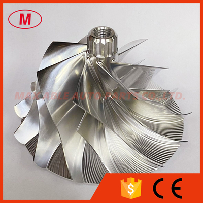 S400 76.00/107.00mm 7+7 blades turbo milling/Aluminum 2618/billet compressor wheel 