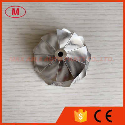 55.00/68.00mm reverse 9+0 blades point milling turbocharger milling/aluminum 2618/billet compressor wheel