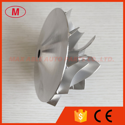 S400 76.20/105.84mm 6+6 blades Point Milling_Inverse Curve, Performance Design Bullet Head turbo billet compressor wheel