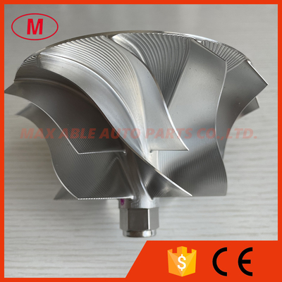S400 76.20/105.84mm 6+6 blades Point Milling_Inverse Curve, Performance Design Bullet Head turbo billet compressor wheel