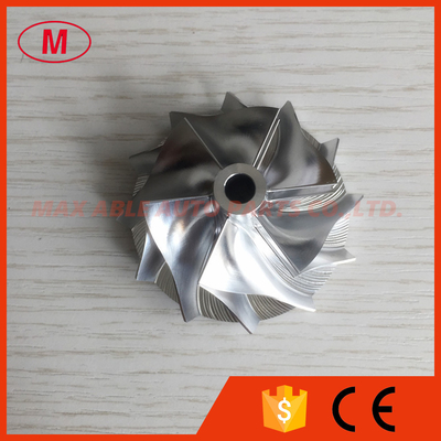 TB25 431350-0015 39.79/51.37mm 6+6 blades turbo milling/aluminum 2618/billet compressor wheel for 452022/452038/452039