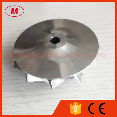 TB25 431350-0015 39.79/51.37mm 6+6 blades turbo milling/aluminum 2618/billet compressor wheel for 452022/452038/452039