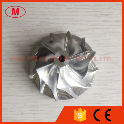 T04E 52.84/76.07mm 6+6 blades turbo milling/alumimun 2618/billet compressor wheel