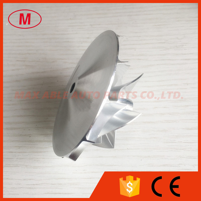 T04E 52.84/76.07mm 6+6 blades turbo milling/alumimun 2618/billet compressor wheel