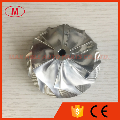 T04E 62.24/82.00mm 6+6 blades turbocharger milling/alumimun 2618/billet compressor wheel