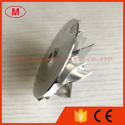 K04 46.39/56.08mm 5306-123-2014 upgrade 5304-970-0064 upgrade 6+6 blades aluminum 2618/milling/billet compressor wheel