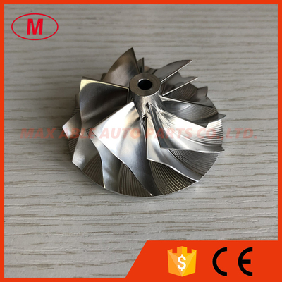 K04 46.39/56.08mm 5306-123-2014 upgrade 5304-970-0064 upgrade 6+6 blades aluminum 2618/milling/billet compressor wheel