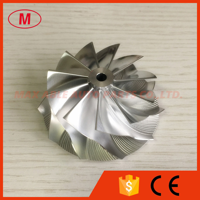 K04 50.39/60.00mm 11+0 blades turbo aluminum 2618/milling/billet compressor wheel