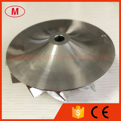 S400 75.20/107.00mm 7+7 blades high performance turbo aluminum 2618/milling/billet compressor wheel