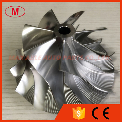 S400 75.20/107.00mm 7+7 blades high performance turbo aluminum 2618/milling/billet compressor wheel