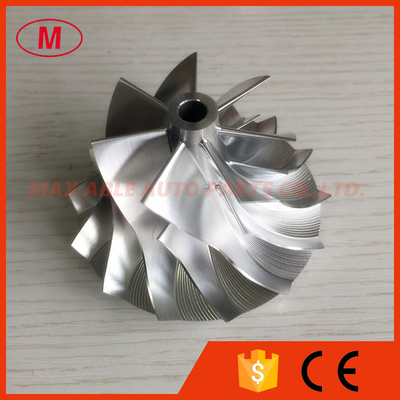 S200 51.80/77.10mm 7+7 blades high performance turbo aluminum 2618/milling/billet compressor wheel