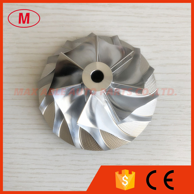 HX35 3537168 53.88/81.30 mm 7+7 blades turbo billet/milling/aluminum 2618 compressor wheel for KOMATSU/6BT/6BTA