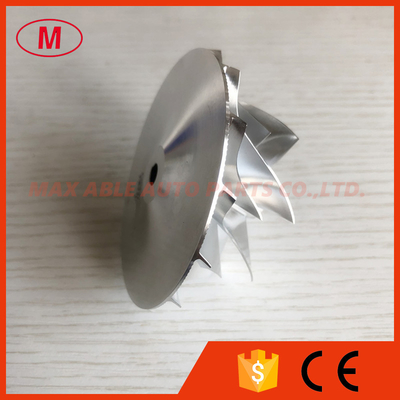 TD05H reverse 55.50/76.13mm 7+7 blades tapered tip angle:14 degree Turbo milling/aluminum 2618/billet compressor wheel