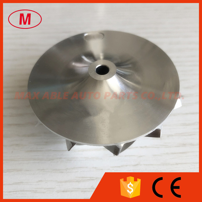 MGT22260DSL reverse 799370-04U1361 45.67/59.40mm 6+6 blades  performance milling/aluminum 2618/billet compressor wheel