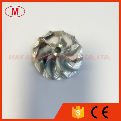 T2 6+6 blades 41.46/55.98mm Turbocharger milling/aluminum 2618/billet compressor wheel  for 704136-0003