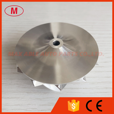 GT15-25 49.62/61.98mm 6+6 blades Turbo milling/aluminum 2618/billet compressor wheel