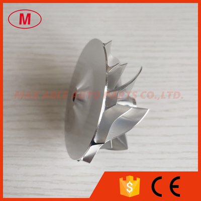 GT15-25 49.62/61.98mm 6+6 blades Turbo milling/aluminum 2618/billet compressor wheel