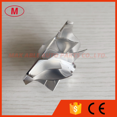GT15-25 49.62/61.98mm 6+6 blades Turbo milling/aluminum 2618/billet compressor wheel